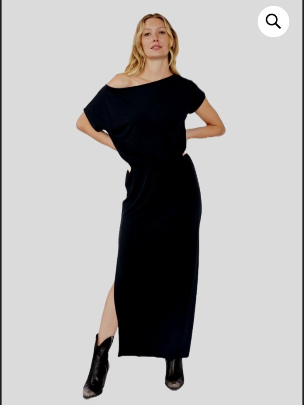 Lovestitch black off shoulder maxi dress large